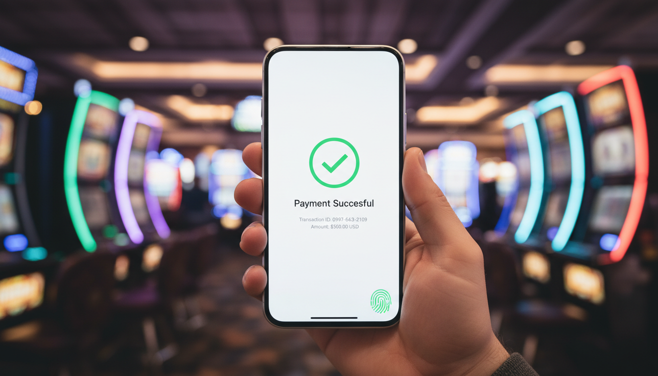 Użytkownik korzystający z aplikacji PayPal do płatności w kasynie